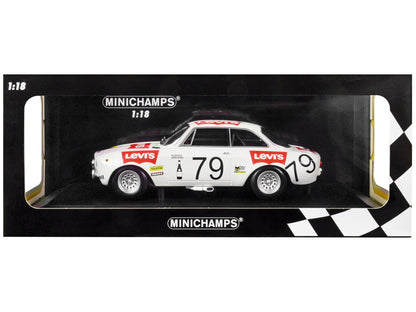 Alfa Romeo 1300 GTA #79 Pierre Rubens - Charles-Axel van Ryn "Levi's" 24 Hours of Spa (1971) Limited Edition to 300 pieces Worldwide 1/18 Diecast Model Car by Minichamps  free shipping USA