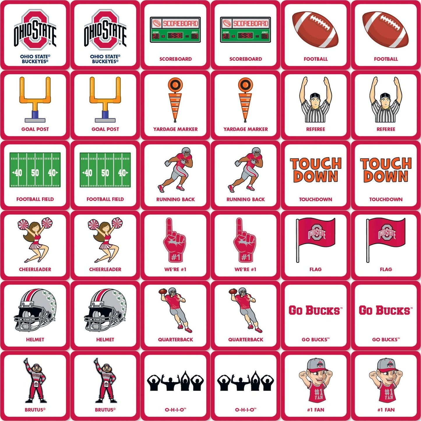 Ohio State Buckeyes Matching Game by MasterPieces Puzzle Company INC