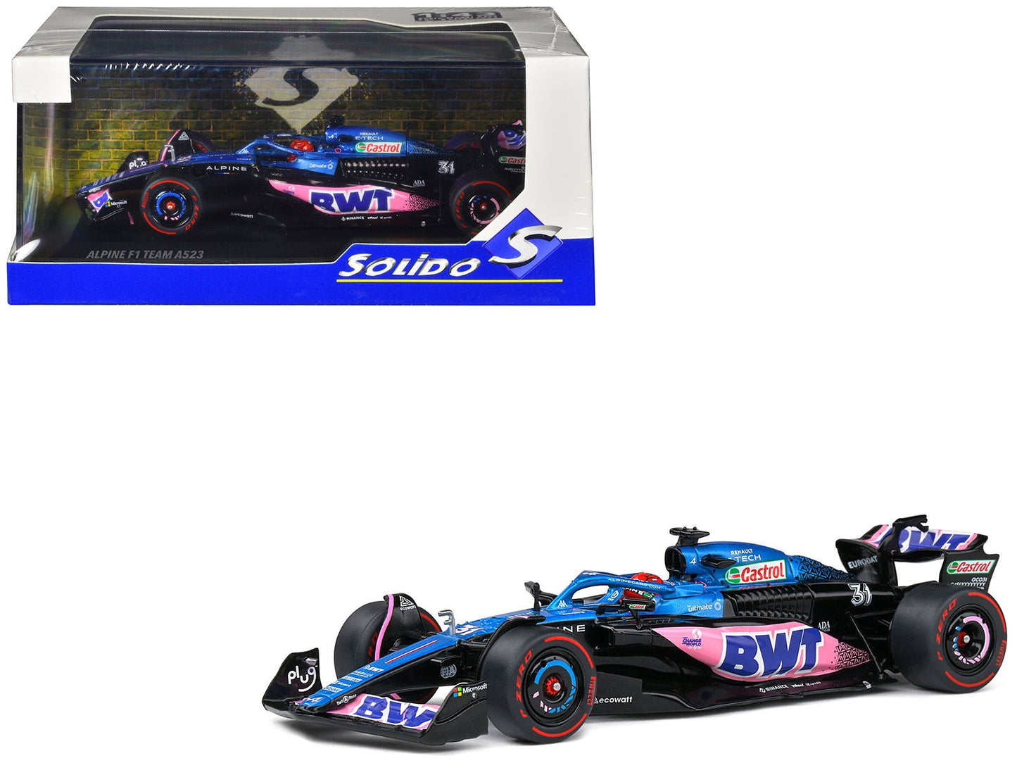 Alpine A523 #31 Esteban Ocon "BWT" 3rd Place "Formula One F1" Monaco GP (2023) 1/43 Diecast Model Car by Solido  free shipping USA