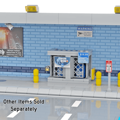 “Blue Dino” Propane Exchange - Gas Station - Minifig Scale Custom Set - Made Using LEGO® Parts