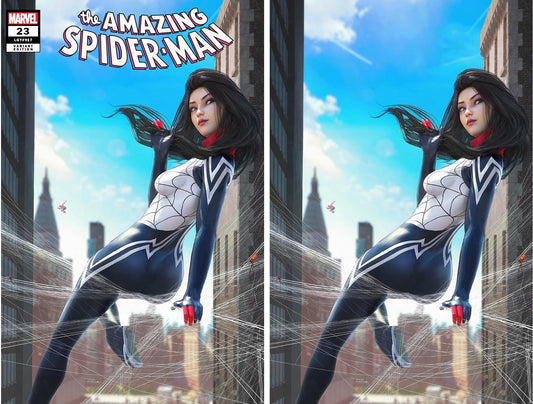 AMAZING SPIDER-MAN #23 (TIAGO DA SILVA EXCLUSIVE TRADE/VIRGIN VARIANT SET)(2023)