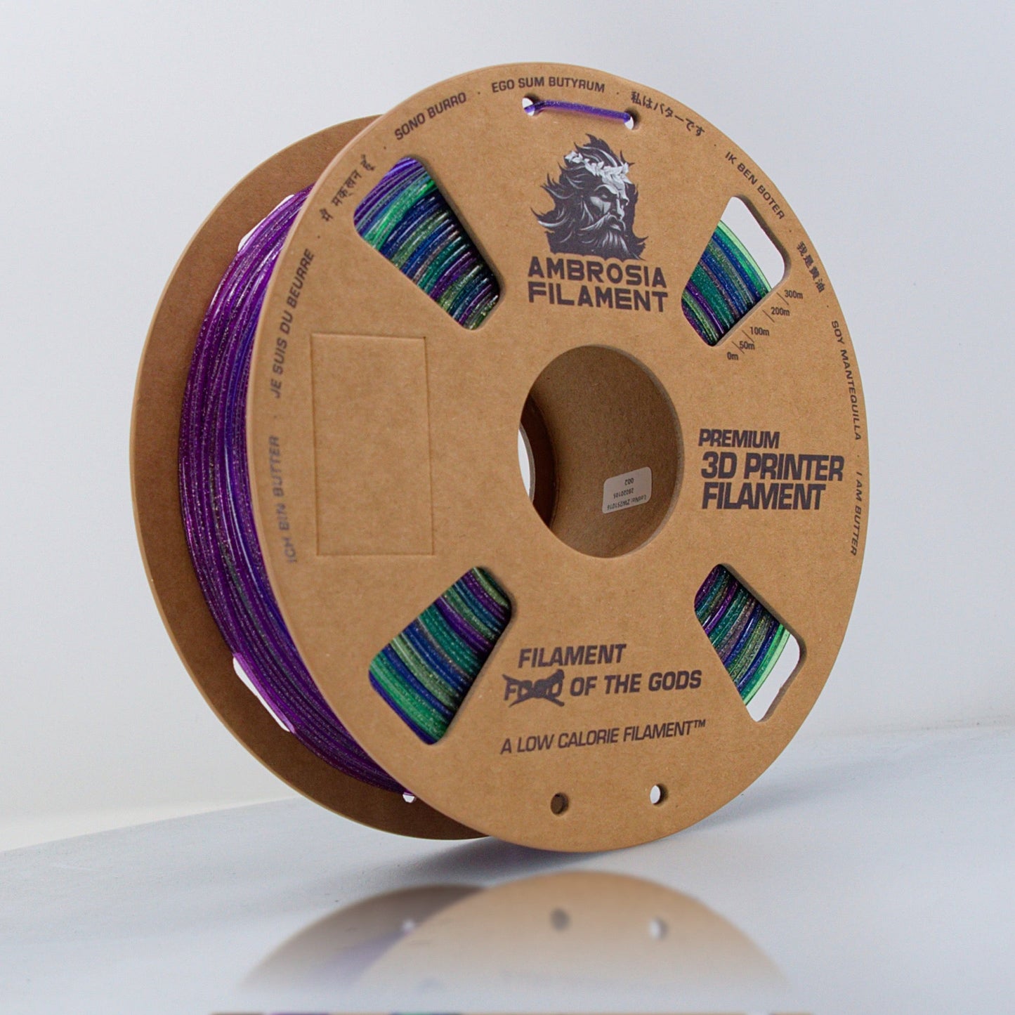 AMBROSIA ASA Galactic Filament of the Gods (Glitter / Sparkle) - 1KG Bambu AMS Friendly Cardboard Spools Premium 3D Printing Filament