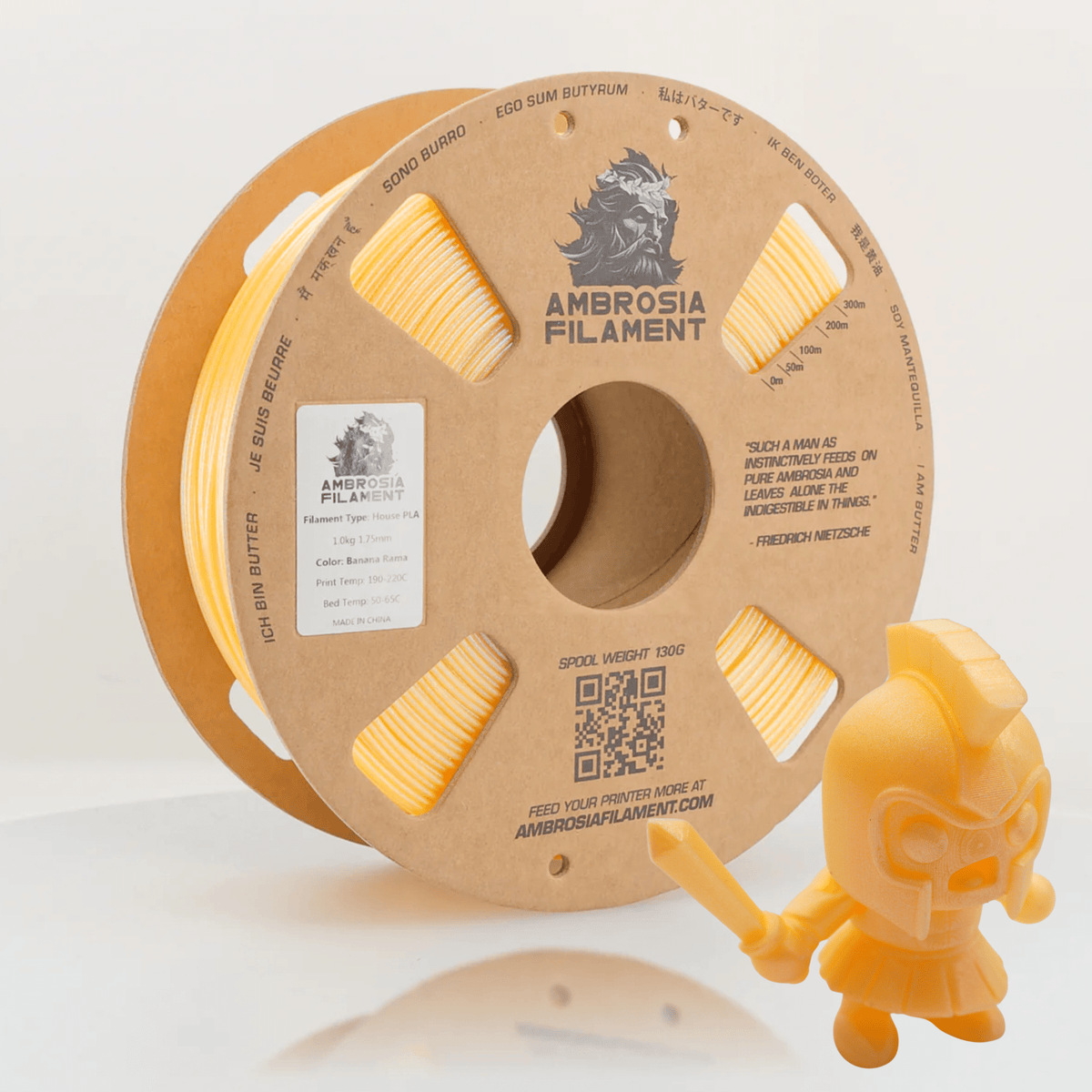 AMBROSIA Dolos Color Shifting PLA Filament of the Gods - 1KG Bambu AMS Friendly Cardboard Spools Premium 3D Printing Filament