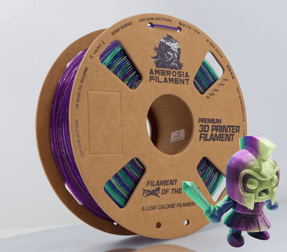AMBROSIA Galactic (Sparkle) PLA Filament of the Gods - 1KG Bambu AMS Friendly Cardboard Spools Premium 3D Printing Filament
