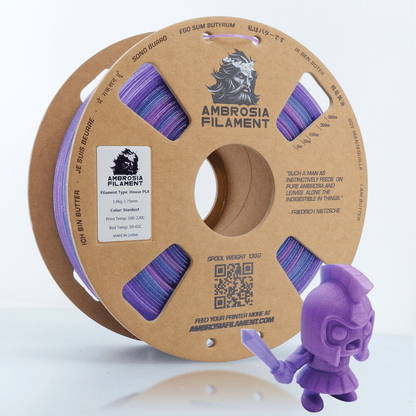 AMBROSIA Galactic (Sparkle) PLA Filament of the Gods - 1KG Bambu AMS Friendly Cardboard Spools Premium 3D Printing Filament