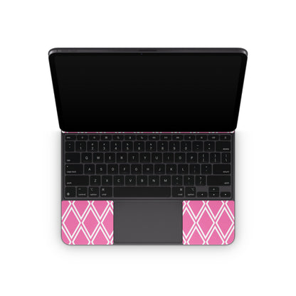 Pink Checks - Apple Magic Keyboard for iPad Skin