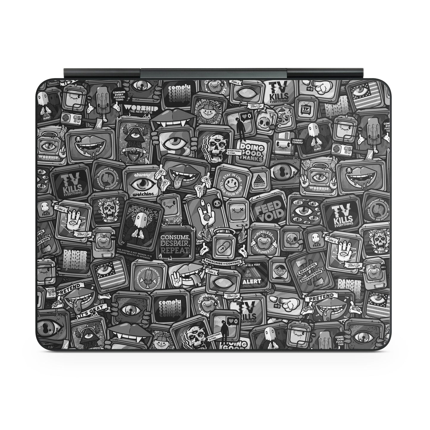 Distraction Tactic B&W - Apple Magic Keyboard for iPad Skin