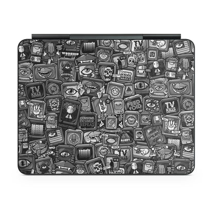 Distraction Tactic B&W - Apple Magic Keyboard for iPad Skin