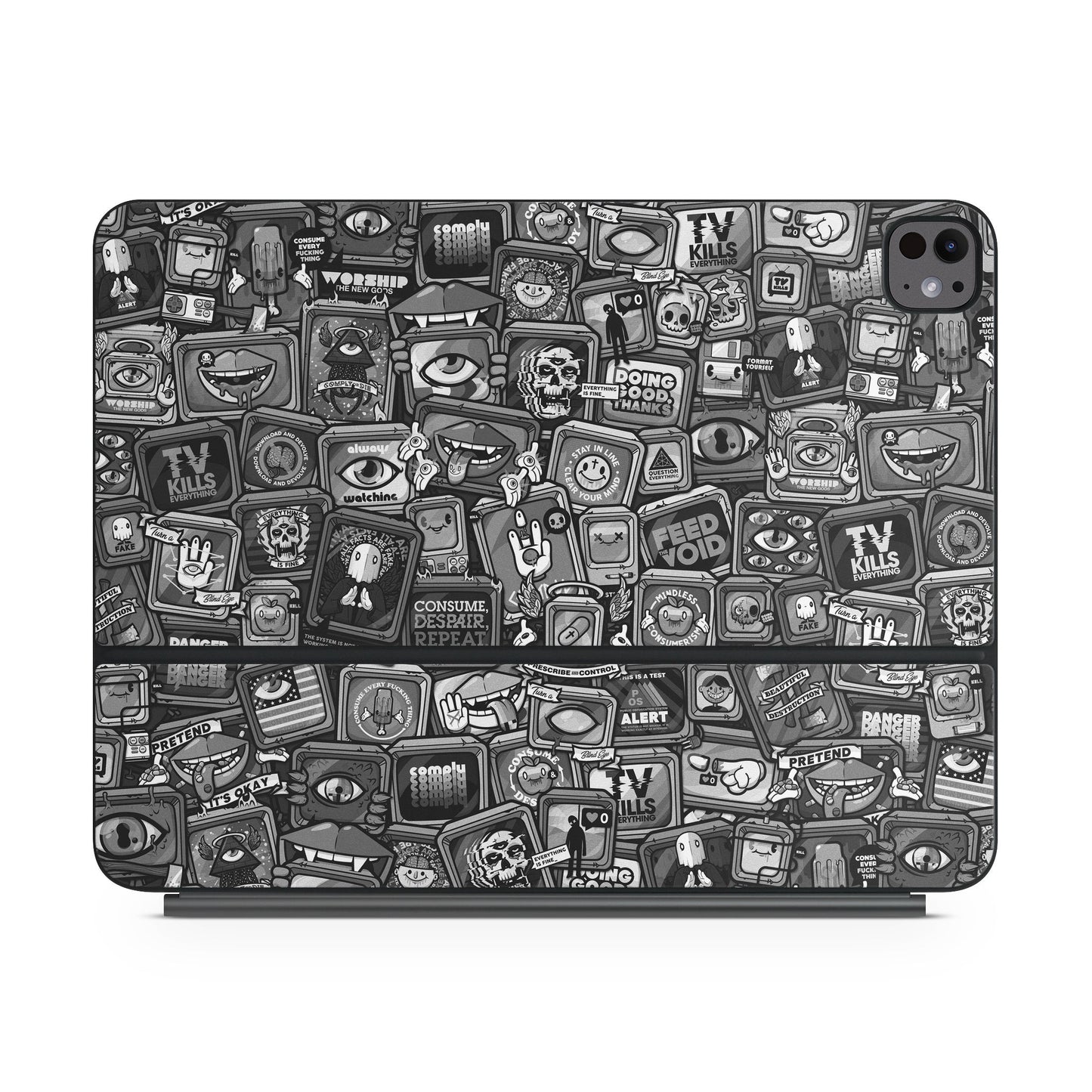 Distraction Tactic B&W - Apple Magic Keyboard for iPad Skin