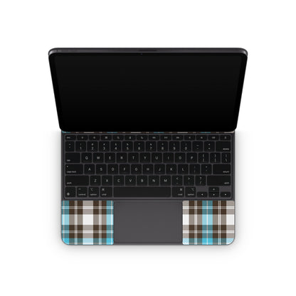 Turquoise Plaid - Apple Magic Keyboard for iPad Skin