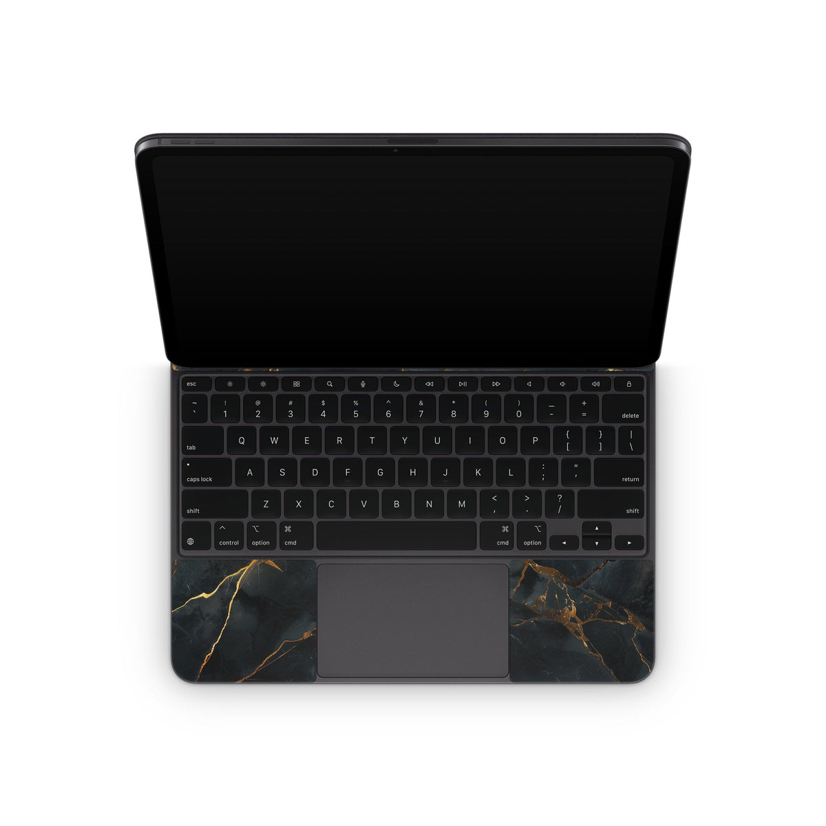 Repaired Black Marble - Apple Magic Keyboard for iPad Skin