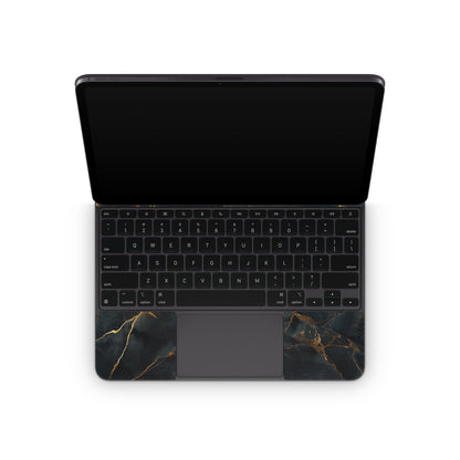 Repaired Black Marble - Apple Magic Keyboard for iPad Skin