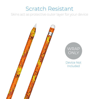 Digital Orange Camo - Apple Pencil Skin