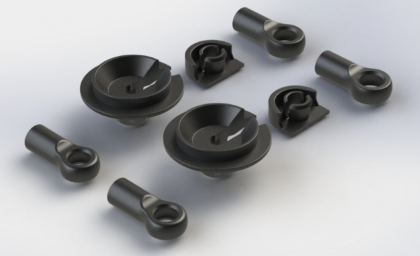 Arrma AR330338 Shock Rod End Set (1 Pair) Nero 6S Notorious 1/7 Felony 6S