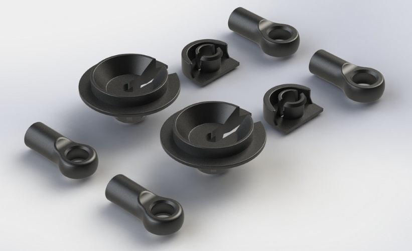 Arrma AR330338 Shock Rod End Set (1 Pair) Nero 6S Notorious 1/7 Felony 6S