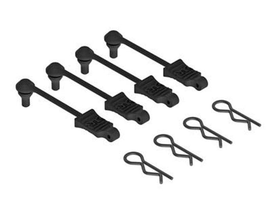 Arrma AR390165 Body Clip Retainer 1/10 Scale Black (4) Granite Fury Senton SC