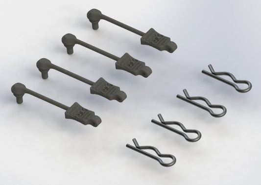 ARRMA Body Clip Retainer 1/8 Nero 6S / Big Rock Nero Fazon Outcast 6S Felony 6S