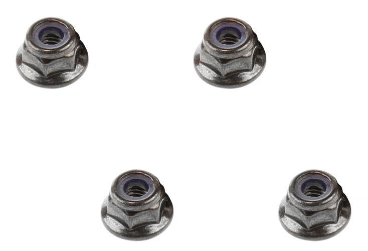 Arrma AR708001 Flange Lock Nuts 4mm Raider ADX-10 Vortex Granite Fury Nero