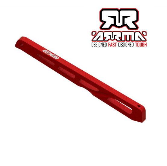 Arrma ARA320567 Rear Center Aluminum Chassis Brace 140mm Red Kraton EXB