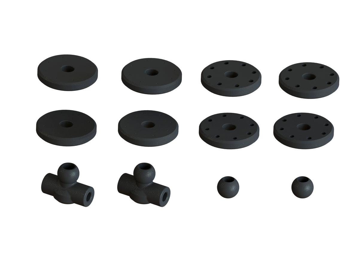 Arrma Shock Set Bore 16mm Length 117mm Piston 8x1.2mm OIL 1000cst Outcast Kraton