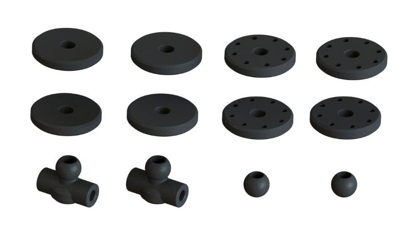 Arrma Shock Set Bore 16mm Length 134mm Piston  8x1.4mm OIL 1000cst Kraton