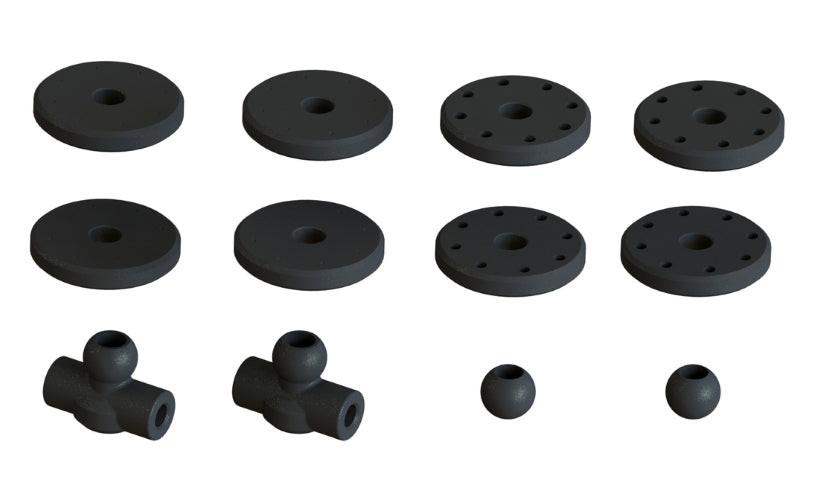 Arrma Shock Set Bore 16mm Length 104mm Piston  8x1.2mm OIL 550CST Typhon