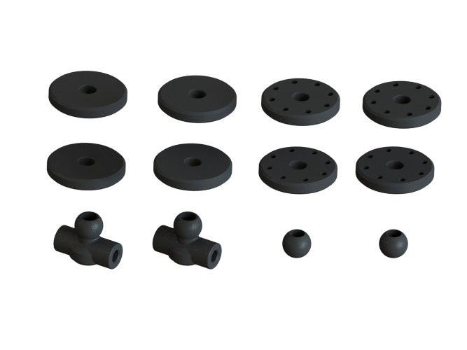 Arrma Shock Set Bore 16mm Length:77mm Piston: 8X1.2MM Oil:2000CST Infraction