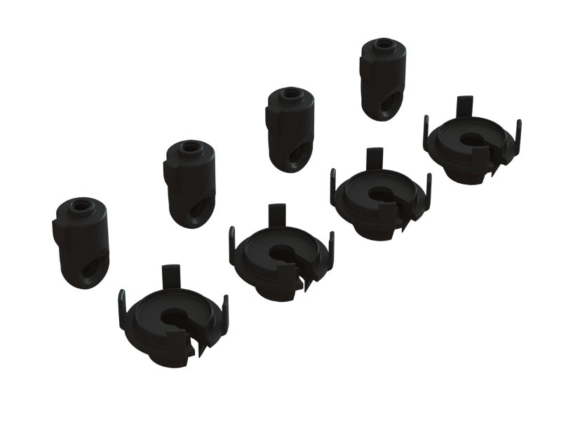 Arrma SHOCK ROD END & SPRING PERCH SET (4 SHOCKS) Kraton / Outcast 8S