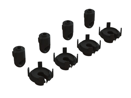 Arrma SHOCK ROD END & SPRING PERCH SET (4 SHOCKS) Kraton / Outcast 8S