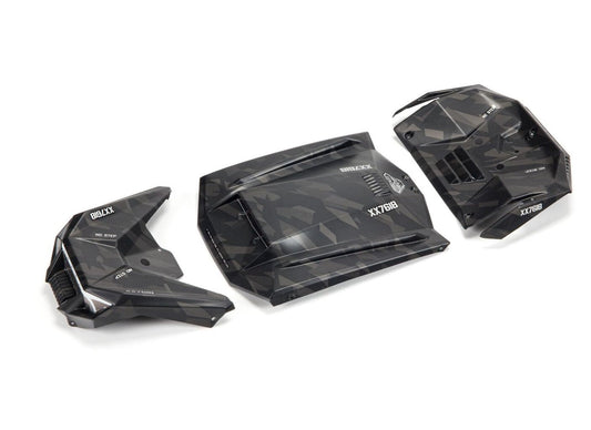 Arrma ARA411023 Exterior Body Panels Painted Black Camo FIRETEAM