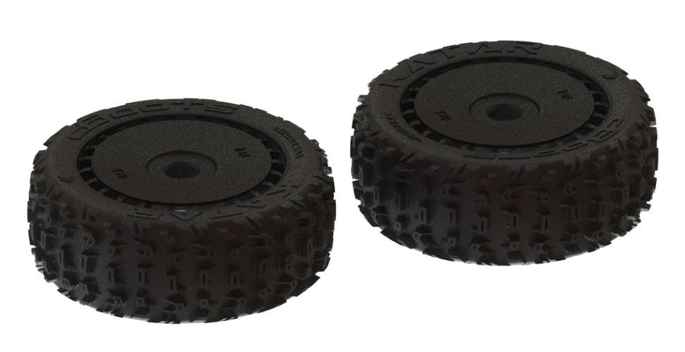 Arrma ARA550058 dBoots 'Katar B 6S' Tire Set Glued Black (2Pieces) Typhon