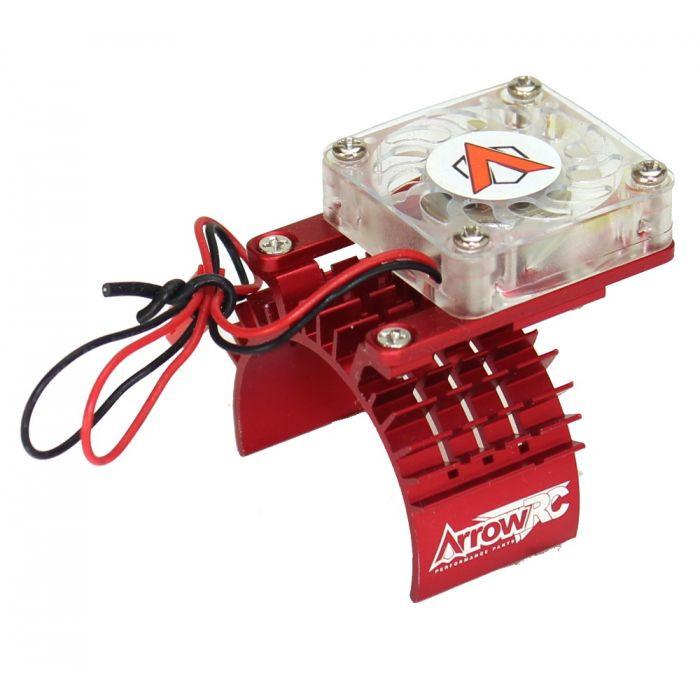 Powerhobby Aluminum Motor Cooling Fan FOR Traxxas Slash Stampede Rustler Red