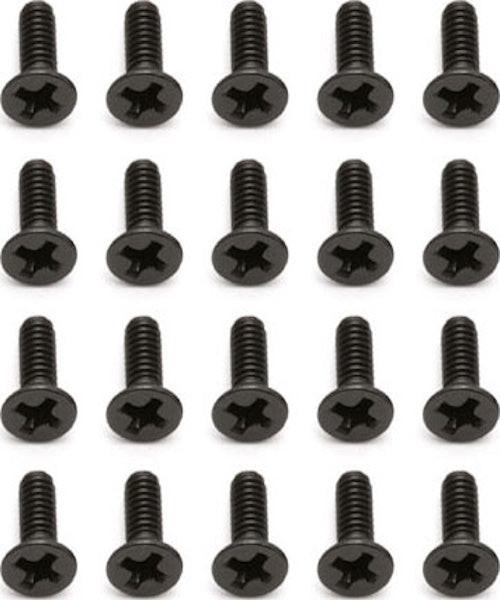 Associated 2x6mm Flat Head Phillips Screw (20) : RC18T2, RC18B2, RC18LM and SC18