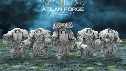 Templar Crusaders by Atlan Forge – 5-Man Modular Resin Printed Grimdark Squad (28/32mm)