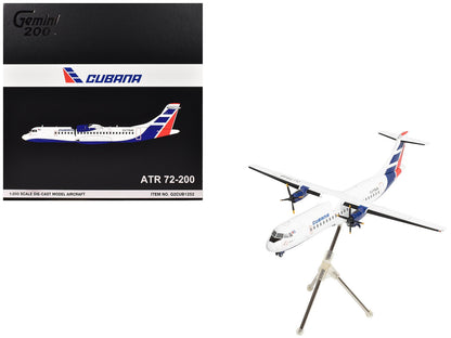 ATR 72-200 Commercial Aircraft "Cubana de Aviacion" (CU-T1548) White with Red and Blue Tail "Gemini 200" Series 1/200 Diecast Model Airplane by GeminiJets  free shipping USA