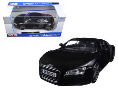 Audi R8 Matt Black "Special Edition" Series 1/24 Diecast Model Car by Maisto  free shipping USA