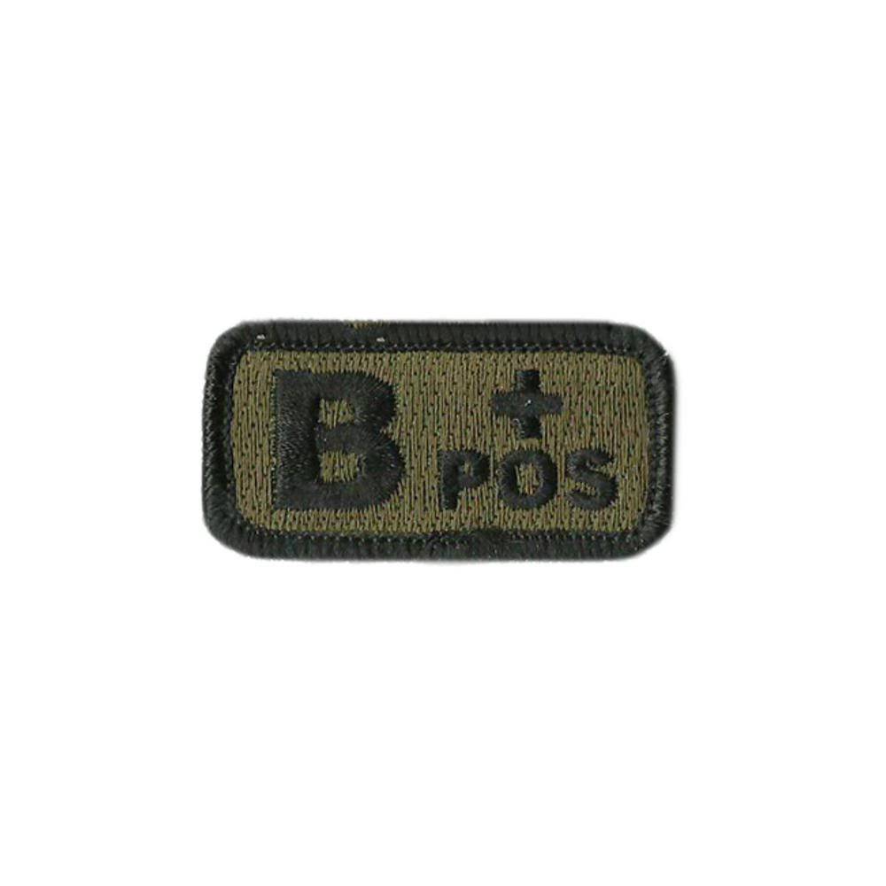 B+ Blood Type Forest Patch with Hook Fastener