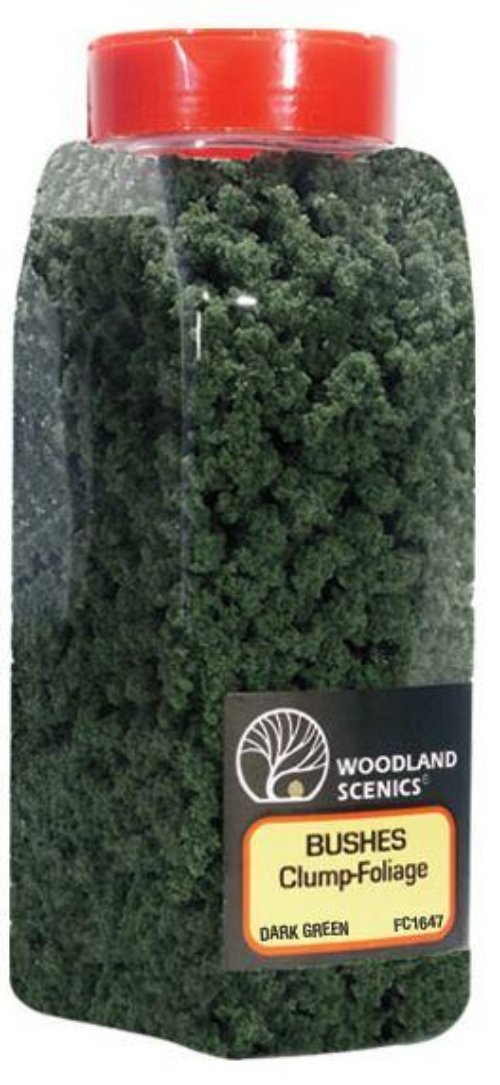 Woodland Scenics FC1647 N/HO Bushes Shaker Dark Green 32 oz Train Scenery
