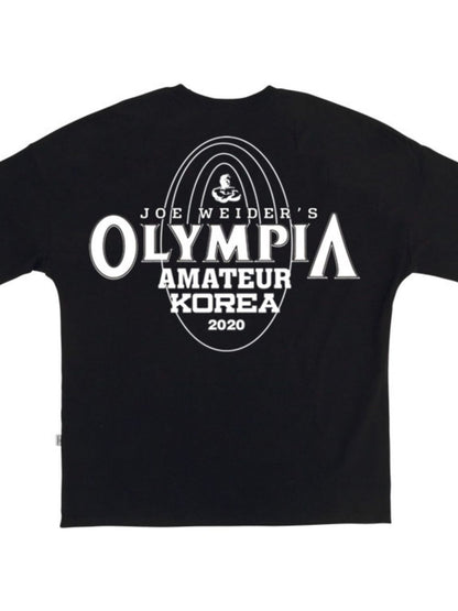 Men's Plus Size Letter Round Neck Short Sleeve T-Shirt