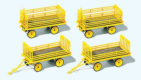 Preiser 17127 HO Scale Baggage Trailer for Electric Baggage Cart