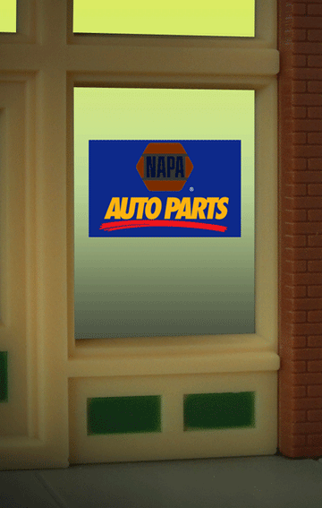 Miller Engineering 8895 O/HO Napa Miniature Window Sign - Illuminated