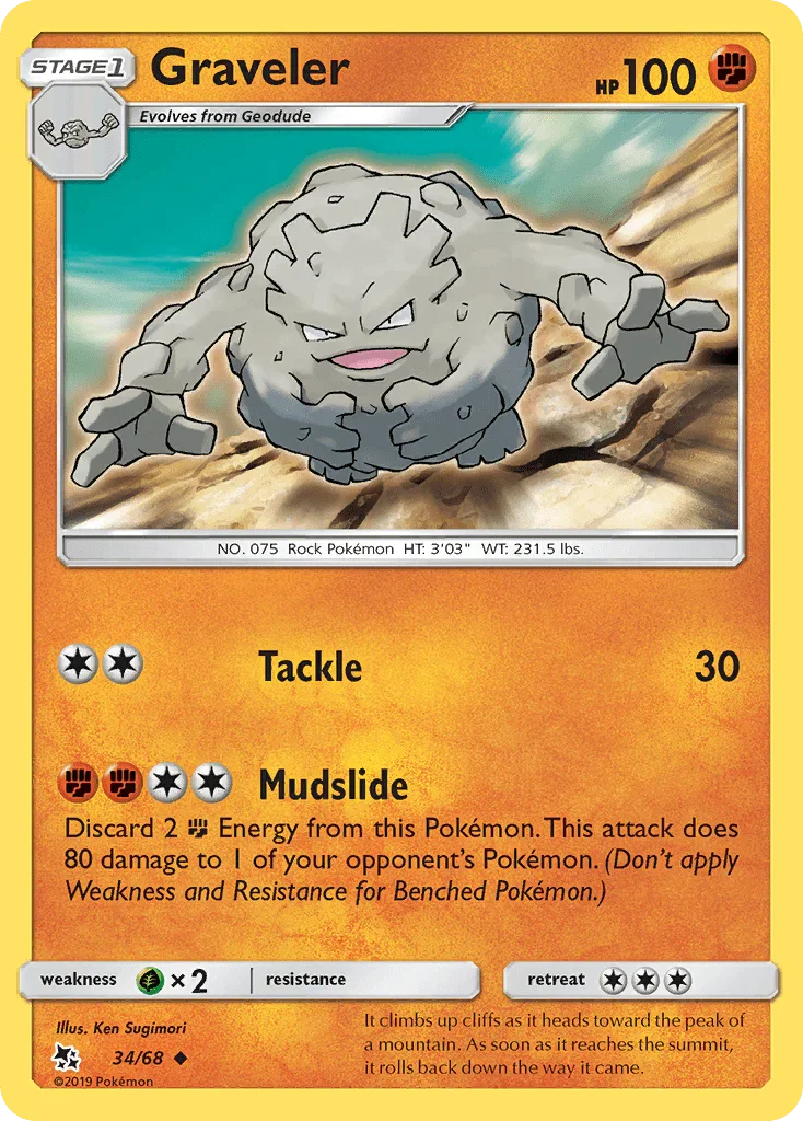 Graveler (34/68) [Sun & Moon: Hidden Fates]