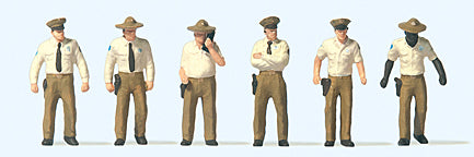 Preiser 10796 HO Scale U.S Sheriff Deputies -- pkg(6)