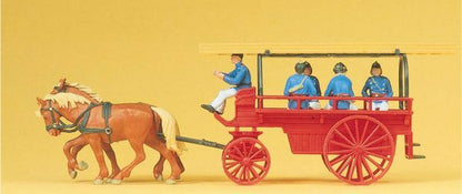 Preiser 30427 HO Scale Emergency - Horse-Drawn Fire Equipment "Flying