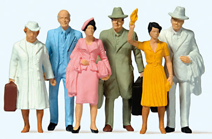 Preiser 63202 1/32 Scale Standing Passengers Set #1 pkg(6)