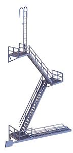 Walthers Cornerstone 3736 HO Modern Fire Escape Kit