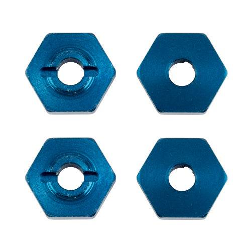 Team Associated 21562 1/14 Wheel Hexes Blue Aluminum Reflex 14B Reflex 14T