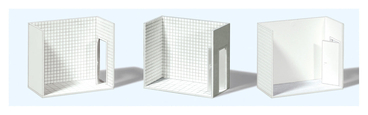 Preiser 19652 HO Scale White Room Interior Walls Kit (3 Sets)