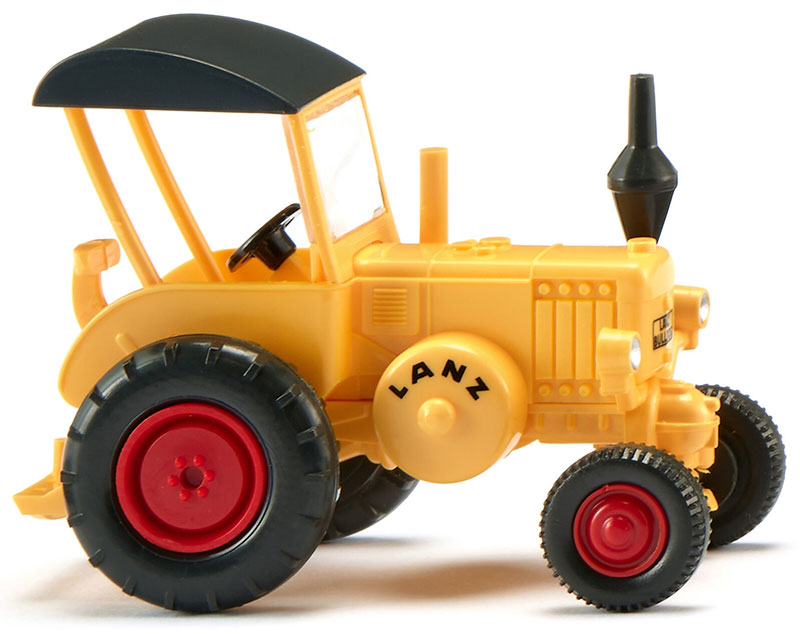 Wiking 088010 1/87 Lanz Bulldog Tractor, Yellow with Roof