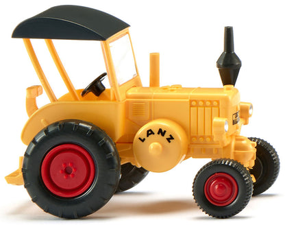 Wiking 088010 1/87 Lanz Bulldog Tractor, Yellow with Roof